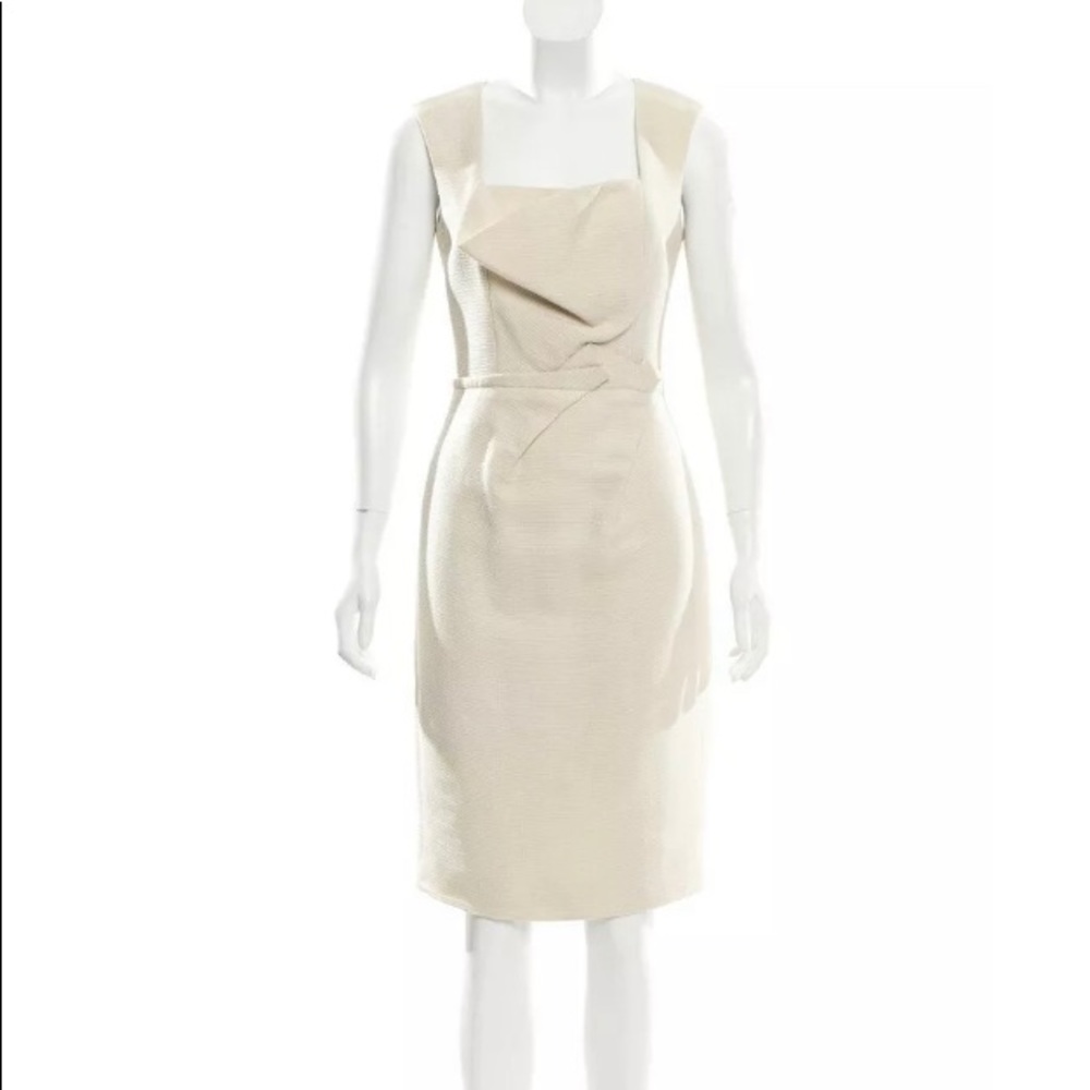 Lela Rose Cream midi Dress XS 2